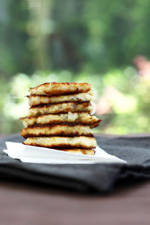 Turnip and cauliflower fritters