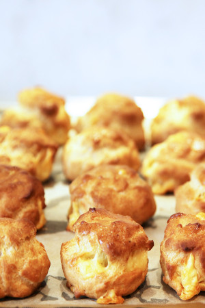 Gougeres - delicious french cheese pastries