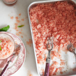 Lychee and watermelon granita