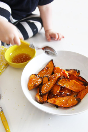caramelised sweet potato - roasted in the oven and perfect for the whole family