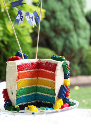 Lego Rainbow Cake