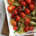 tomatoes with a coriander lime dressing
