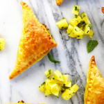 Moroccan lamb puff pastry triangles