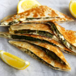 Cheats Gozleme with Feta and Spinach - super quick to make, perfect for quick lunch and school lunch boxes