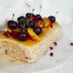 Nectarine and Honey Semifreddo with fresh seasonal fruit - easy to make and a perfect for the whole family