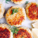 Fish cakes with potato and dill - super easy to make and perfect for lunch or a light dinner. Serve with a simple salad