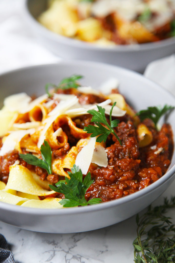 Pappardelle bolognese with lots of hidden vegetables - perfect for fussy kids