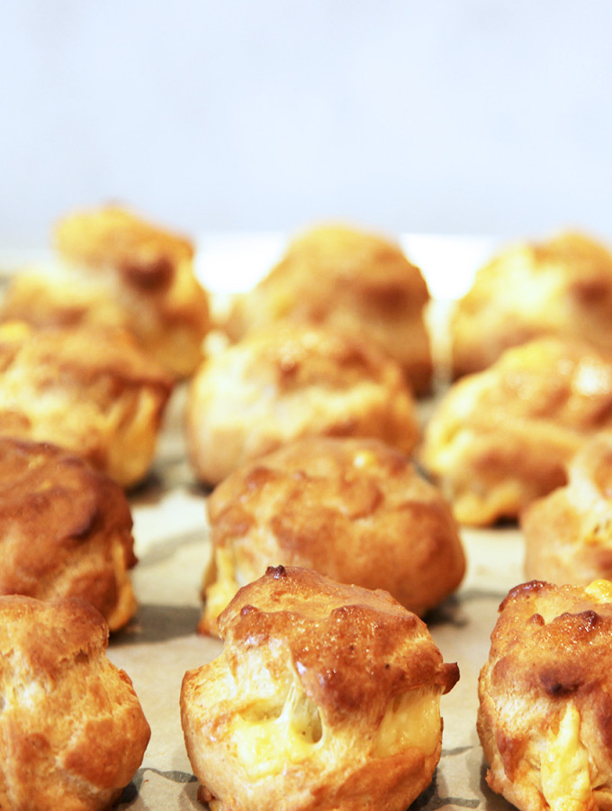 Gougeres - delicious french cheese pastries
