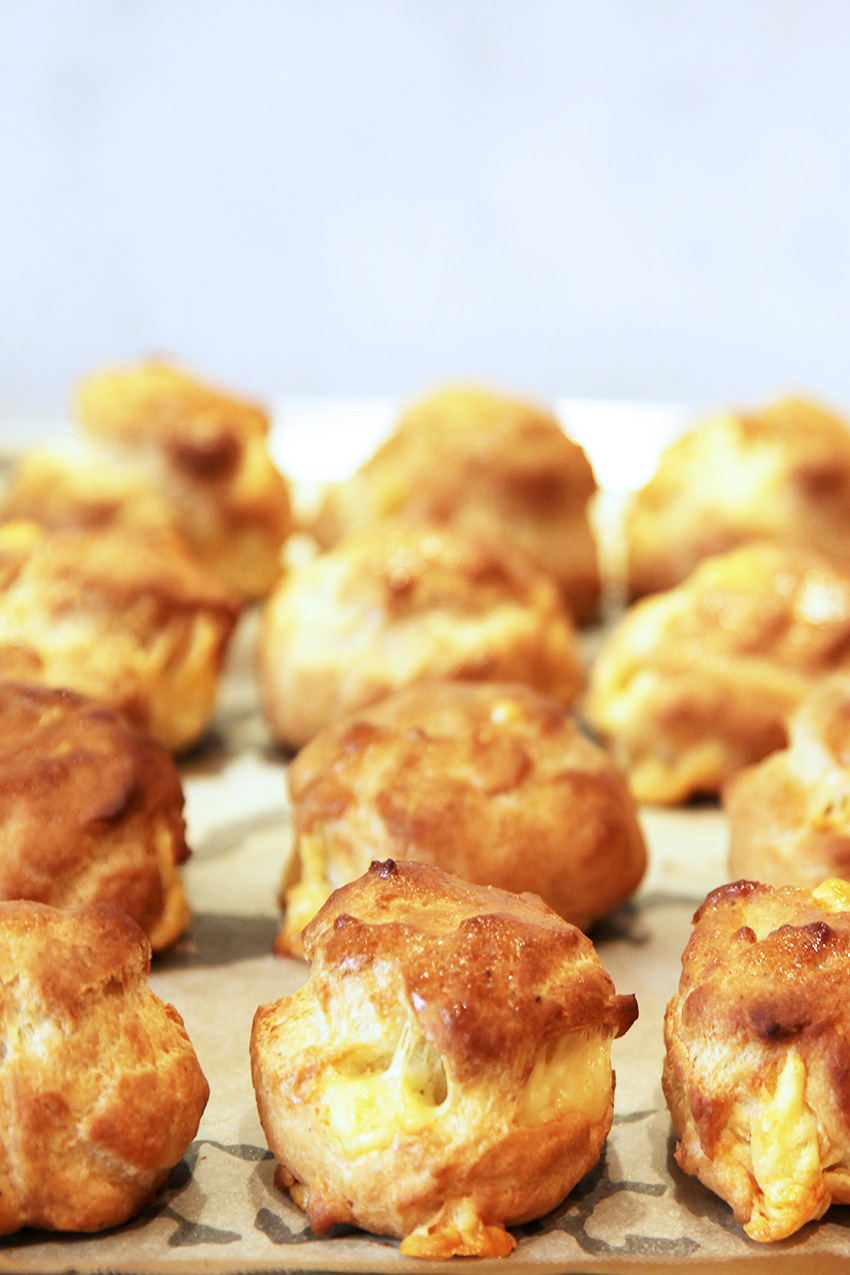 Gougeres - delicious french cheese pastries