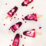 Red currant, blueberry & yoghurt popsicles