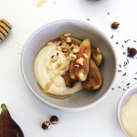 Figs with honey-lavender creme fraise