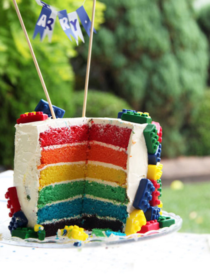 Lego Rainbow Cake