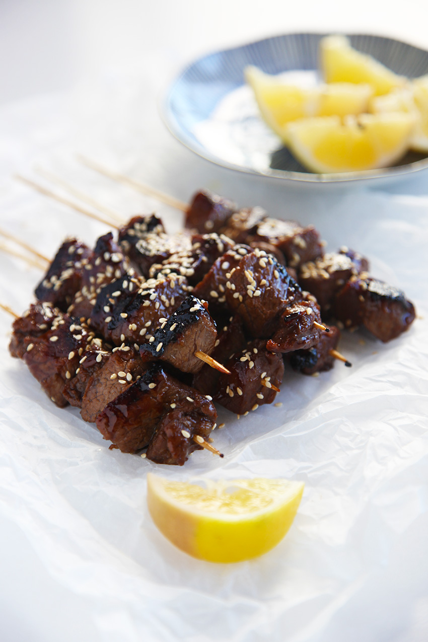 beef skewers with asian marinade