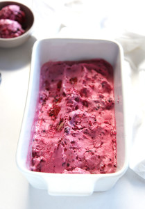 Blackberry frozen yoghurt