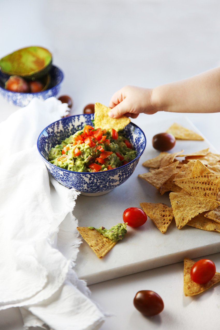 Chunky guacamole - perfect toddler friendly food
