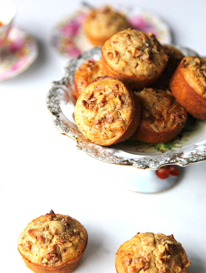 Healthy Carrot and Walnut Muffin - the kids will never know there are two cups of veggies in them!