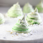Pandan Meringue Christmas Trees - so easy to make and oh so pretty