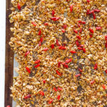 Nut-free Granola with quinoa, seeds and goji. I love this stuff so much that I even put it on top of my ice-cream!
