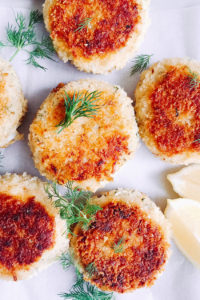 Fish cakes with potato and dill - super easy to make and perfect for lunch or a light dinner. Serve with a simple salad