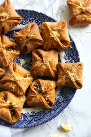 Serve as a starter or as a light lunch - these little pastries are super easy to make and are super adaptable. Make them sweet or savoury!
